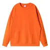 Sudadera de algodón puro con cuello redondo y logo personalizado, top de corte holgado, camiseta cultural para parejas, talla europea, 300 g, talla grande, estilo casual