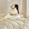 Primavera e verão novo seersucker algodão lavado quatro peças conjunto verde high-end puro algodão roupa de cama luxo leve