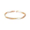 Pulseira de Prata Pura 999.9 Esmaltada Banhada a Ouro Prata de Lei Sólida Aberta Novo Estilo Chinês Nicho Presente de Ano Novo