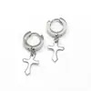 Pendientes de Acero Inoxidable con Forma de Cruz y Pendientes para Hombre de Estilo Callejero Moderno, Estilo Cool Ins Japonés y Coreano, Pendientes de Borla de Gama Alta, Venta Directa