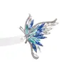 2025 Nuevo Broche de Mariposa con Piedra Preciosa de Cristal Azul Moda de Nicho Broche de Mariposa de Gama Alta Accesorios de Broche Elegantes