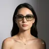 Gafas de Sol Cuadradas Verdes Modelo Nuevo 2026 Europeas y Americanas para Hombre, Estilo Hip-Hop Personalizado, Gafas de Sol de Gama Alta con Patillas Caladas