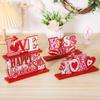 Mingguan Decoraciones de San Valentín Transfronterizas Adornos de Virutas de Madera Corazón de Madera Mesa de Escritorio Mesa Mesa Central Decoraciones para Fiestas