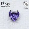 Aleación de Titanio G23 Base de Cuenco con Forma de Corazón Zirconia Ordinaria Rosca Interna Pendiente para Hélice Auricular Stud para Labio Stud para Cartílago Auricular Joyería para Piercings