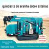 Guindaste Aranha Hidráulico Móvel Pequeno para Espaços Estreitos, Guindaste Controlado Remotamente com Esteiras Móveis e Controle Remoto Inteligente