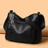Bolsa Feminina Nova Moda Transfronteiriça Nova Versátil Bolsa de Ombro Único Bolsa de Mãe Grande Capacidade Couro Macio Bolsa Transversal Bolsa Casual