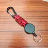 Senderismo al Aire Libre Antiperdida Alta Elasticidad Hebilla de Fácil Extracción Colgante para Mochila Paracord de Colores Trenzado Retráctil Cable de Acero Hebilla de Fácil Extracción