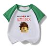 Conjunto de Verão ROBLOX para Meninos 2023 Novo Algodão Infantil Manga Curta Camiseta Shorts Casual Fino Conjunto de Duas Peças