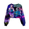 Grupo Cazador de Brujas K-Pop Patrón Impresión 3D Transfronterizo Nuevo Sudadera Corta Casual para Chicas Venta Directa de Fábrica