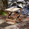 Taburete Plegable de Madera Maciza Mazar para Exteriores Mesa y Silla de Camping Doble Uso Banco Pequeño Mesa de Camping Mini de Haya Mesa de Café Pequeña Taburete