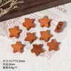 Contas Coloridas de Madeira em Forma de Estrela de Cinco Pontas com Furo Reto, Contas Estrela, Contas Soltas, Corrente para Celular DIY Feita à Mão, Acessórios para Colar
