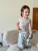 Ropa para Niños Zhe Li Conjunto para Niñas Chaleco Verano Estilo Delgado 2026 Malla Ropa para Niños Clase a Top y Pantalones para Bebé Niña