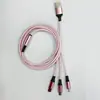 Cable de Datos Trenzado de Nailon de 1.2m Tres-En-Uno Adecuado para Apple Tipo-C Android Cable de Carga para Teléfono Móvil Carga Rápida
