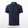Camisa Polo Masculina de Manga Curta, Tecido Waffle de Verão, Sem Costura, Prensada com Adesivo, Amiga da Pele, Alta Elasticidade, Slim Fit, Camiseta Business Casual