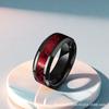 Suministro Transfronterizo de Anillos Nuevos de Corazón de Rubí Japoneses y Coreanos para Mujeres, Anillos Populares de Acero Inoxidable para Hombres en Europa y América, Regalos de Joyería Navideña