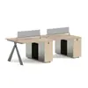 Combinación de escritorio de oficina y silla para personal, simple y moderno, estación de trabajo para seis personas, escritorio de computadora para cuatro personas, cubículo para dos personas