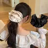 Textura de Alta Qualidade Cetim Auricularia Renda Círculo Intestinal Elástico de Cabelo Ponto Ondulado Acessório de Cabeça Elástico de Cabelo Acessórios de Cabelo Flor de Destaque Acessórios de Cabelo