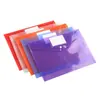 Bolsas de archivo de plástico transparente tamaño A4 con broche, bolsas de archivo impermeables para almacenamiento de oficina, juego de ocho piezas en stock para venta al por mayor