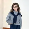 Conjunto para Niña 2025 Otoño Nuevo Estilo para Niños Mayores, Camisa a Rayas y Jeans de Mezclilla Conjunto de Dos Piezas, Conjunto Estilo Coreano Primavera y Otoño