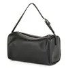 Nova Bolsa Porta-Canetas Estilo Simples Bolsa de Ombro de Couro PU Fashionável para o Dia a Dia Cilíndrica Transversal de Grande Capacidade Bolsa Axilar Tendência