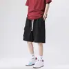 Shorts Cargo de Algodón para Hombre, Estilo Americano, Verano, Tendencia, Color Verde Militar, Sueltos, Delgados, de Cinco Puntos, Casual, Pierna Recta