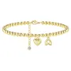 Amazon Pulsera de Corazón con Letras Estilo Europeo y Americano Moda Ol Simple para el Trabajo Pulsera Ajustable con Cuentas Redondas Joyería
