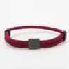 Pulsera de Cuerda Milanés Spot Transfronteriza Palabra en Blanco Sin Palabras Láser Impresión a Color Material Acero Inoxidable Cuerda Trenzada Ajustable Pulsera