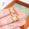 Pu Zuojiu não desbota ouro diy acessórios lótus bergamota duas gerações feliz nove caudas raposa pingente pulseira colar acessórios