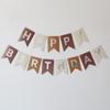 Banner de Feliz Cumpleaños Cola de Pez Lámina Dorada Decoración de Fiesta Guirnalda de Banner de Feliz Cumpleaños