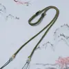 Nova Corda de Colar com Pingente Especial, Lanyard Trançado de Quatro Fios Feito à Mão, Ágata Aventurina, Contas Dzi Ajustáveis