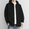 Chaqueta de Polar Pesado para Hombre, Polar con Capucha Otoño e Invierno, Cárdigan Grueso con Cremallera, Sudadera de Polar Elegante