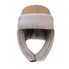 Nuevo sombrero Lei Feng de combinación de colores transfronteriza para hombre y mujer, sombrero cálido de invierno para esquí, protección para los oídos para ciclismo, sombrero frío para viajes al noreste