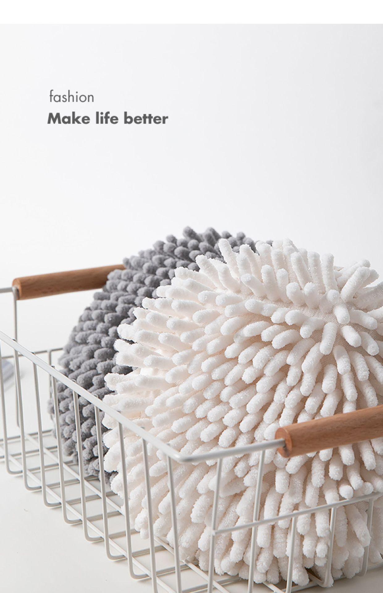 日式雪尼尔擦手球挂式擦手巾厨房加厚吸水速干卫生间可爱抹布北欧