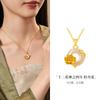 Diseño Original de Fujian y Guangdong: Collar Colgante de Plata de Ley S925 Calcedonia Diosa de las Flores de Diciembre Paz para Mujeres, Regalo del Día de la Madre