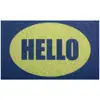 Felpudo de Bucle de Seda con Letras Minimalistas Creativas Transfronterizo para Puerta de Entrada, Antideslizante de PVC, Personalizable, Resistente al Desgaste