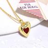Nicho Original Cobre Incrustado Colorido Zircon Amor Pingente Jóias O-word Colar Feminino Coração de Pêssego Também Feito com Pulseira DIY