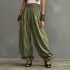2026 Ropa Europea y Americana para Mujer Transfronteriza de Amazon, Pantalones de Verano Casuales Tipo Linterna con Dobladillo Fruncido, Pantalones Largos de Corte Holgado