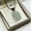 Pingente de Jade Aventurina Natural Paz e Segurança Novo Estilo Chinês Pingente de Fivela de Segurança de Aventurina Acessórios de Joias para Casal