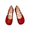 Zapatos Mary Jane de estilo coreano con separación de dedos para mujer, nuevo modelo de verano, zapatos planos de ballet de talla grande, zapatos de pezuña de cerdo para mujer