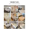 Cama de madeira maciça Ear tecido chenille cama cama dupla retrô cama estofada macia removível cama grande quarto principal
