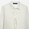 Ins moda feminina atacado estilo europeu e americano com bordado de renda de laço patchwork camisa solta 5919203