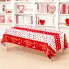 Mantel del Día de San Valentín de Amazon Transfronterizo Suministros para Fiesta de Aniversario Decoración de Propuesta de Boda Compromiso Mantel de Plástico