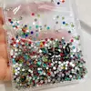 Pedrarias para Nail Art Materiais DIY Pedras Strass Brilhantes da Moda com Fundo Plano Strass SS4 Colorido Pequenas Pedras Strass Redondas Adesivos Acessórios para Nail Art Pedras Strass para Unhas