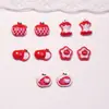 Navidad Caricatura Manzana Roja Arte de Uñas Joyería Diamante de Resina Material DIY Funda de Teléfono Móvil Pegamento de Crema Accesorios para Uñas Portátiles