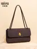 Bolsa Transversal de Camurça Artesanal Casual e Versátil, Bolsa Envelope de Alto Padrão Baixo Luxo, Bolsa de Ombro Simples para o Dia a Dia, Bolsa de Braço