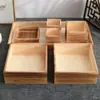 Traje de escritorio Caja de almacenamiento Caja de almacenamiento de artículos varios de escritorio de madera Traje de tamaño grande, mediano y pequeño Caja de almacenamiento de madera