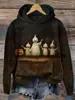 Suéter de Halloween Venta Caliente Transfronteriza Mujer Primavera Nuevo Estampado Chaqueta Casual Tendencia Sudadera con Capucha Mujer Al por Mayor