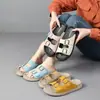 Sandálias casuais femininas Birkenstock com solas grossas, fivela dupla, biqueira aberta, respiráveis, confortáveis, para uso externo, chinelos estilo deusa