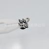 ASTM F-136 Titanium Alloy Elegant Swan Brincos com Multicolor Zirconium Ear Nail Ear Nail Puncture Brincos Cross Border