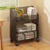 Estante de almacenamiento pequeño tipo carrito para debajo del escritorio, una estantería móvil de varias capas para guardar mochilas escolares, un estante de pared para snacks y juguetes para uso doméstico